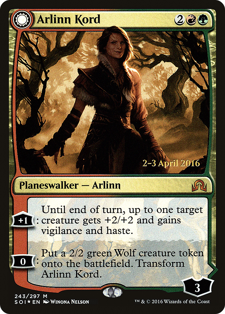 Arlinn Kord // Arlinn, Embraced by the Moon (PRE-243S) - mythic: (Double Faced Transform) - Foil