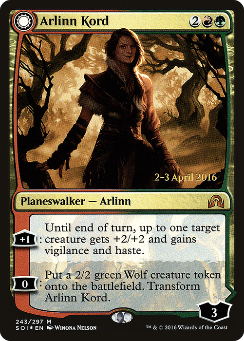 Arlinn Kord // Arlinn, Embraced by the Moon (PRE-243S) - mythic: (Double Faced Transform) - Foil