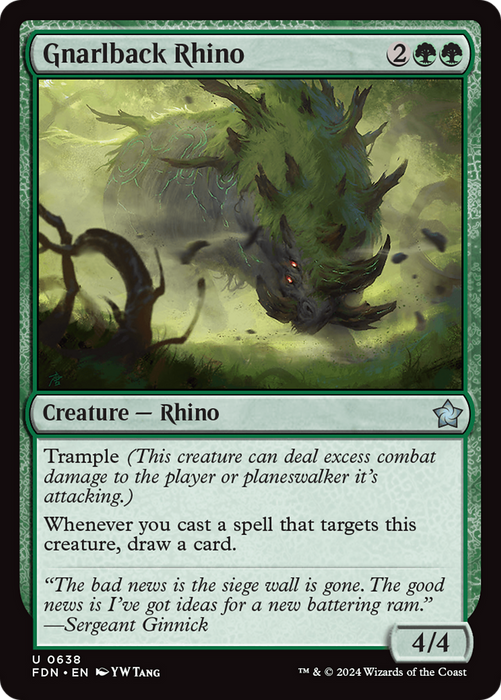 Gnarlback Rhino (FDN-638) - uncommon
