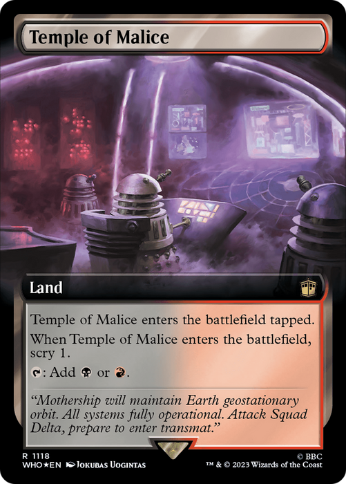 Temple of Malice (WHO-1118) - rare: (Extended Art) - Foil