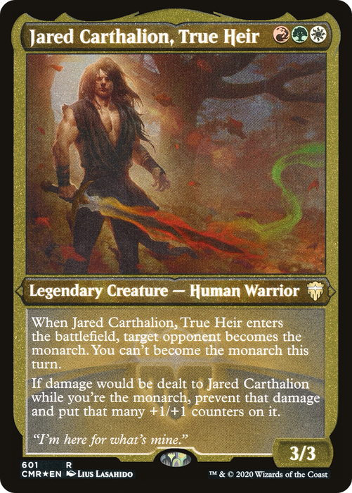 Jared Carthalion, True Heir (CMR-601) - rare - Etched Foil
