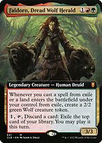 Faldorn, Dread Wolf Herald (CLB-641) - mythic: (Extended Art)