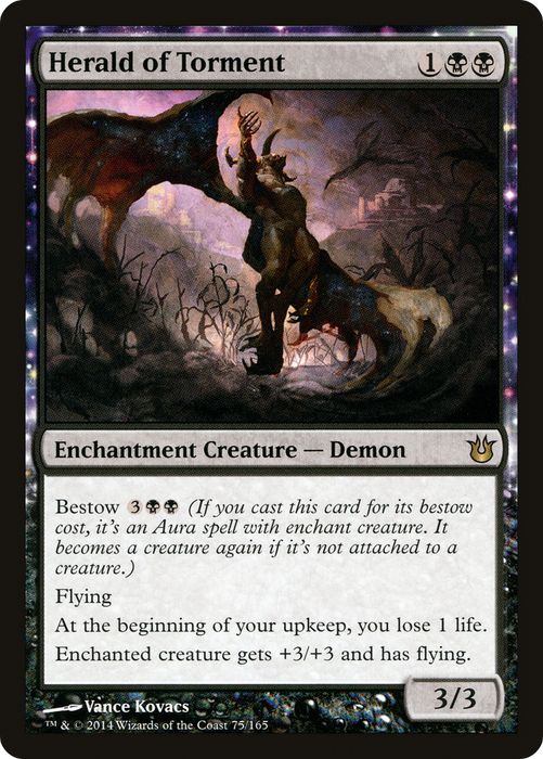 Herald of Torment (BNG-075) - rare: (enchantment) - Foil