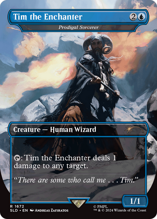 Prodigal Sorcerer (SLD-1672) - rare / Tim the Enchanter (Borderless) - Foil