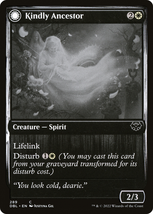Kindly Ancestor // Ancestor's Embrace (DBL-289) - common: (Double Faced Transform) - Foil