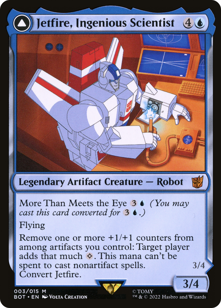 Jetfire, Ingenious Scientist // Jetfire, Air Guardian (BOT-003) - mythic: (convertdfc)