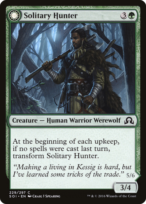 Solitary Hunter // One of the Pack (SOI-229) - common: (Double Faced Transform) - Foil