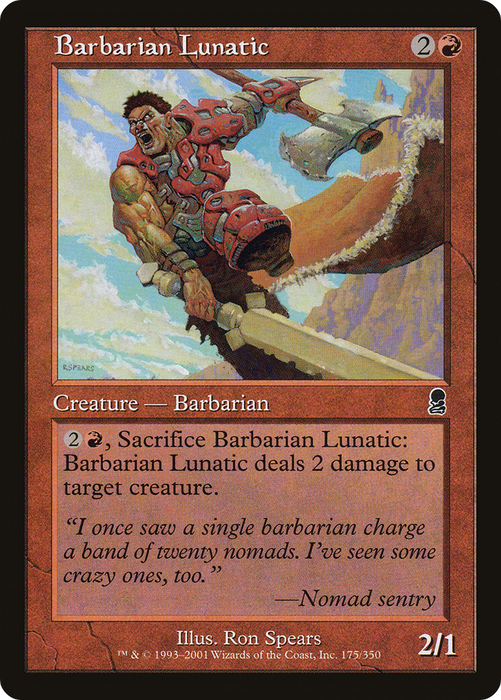 Barbarian Lunatic (ODY-175) - common - Foil