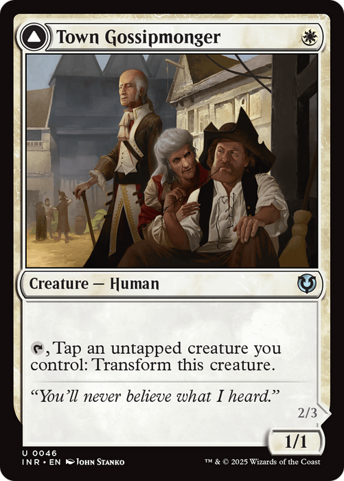 Town Gossipmonger // Incited Rabble (INR-046) - uncommon - Foil