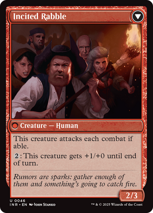 Town Gossipmonger // Incited Rabble (INR-046) - uncommon - Foil
