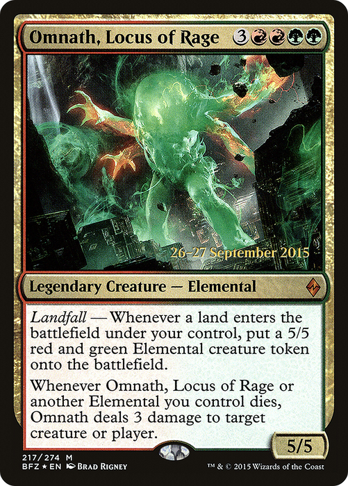 Omnath, Locus of Rage (PRE-217S) - mythic - Foil