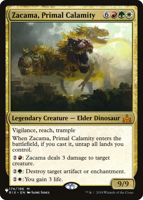 Zacama, Primal Calamity (LIST-RIX-174) - mythic