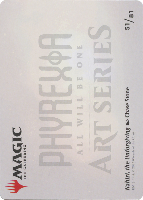 Nahiri, the Unforgiving // Nahiri, the Unforgiving (AONE-051) - common (Borderless) - Foil