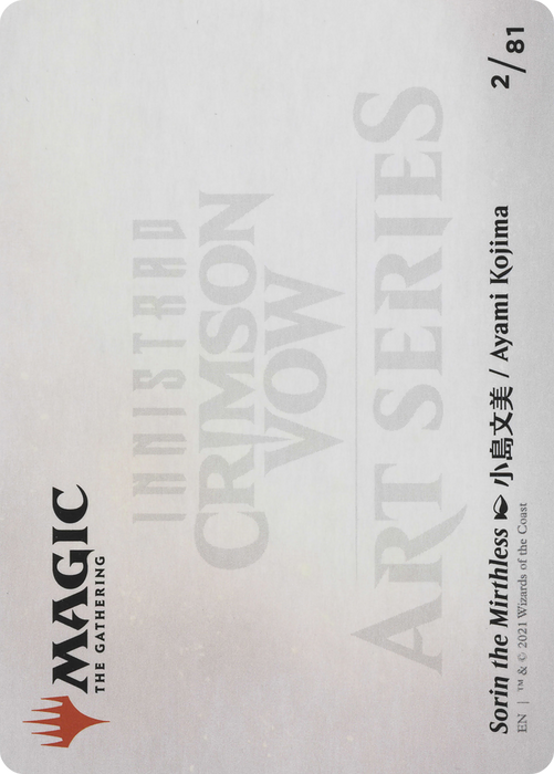 Sorin the Mirthless // Sorin the Mirthless (AVOW-002) - common (Borderless)