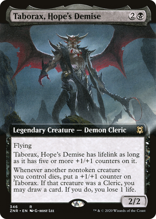 Taborax, Hope's Demise (ZNR-346) - rare: (Extended Art) - Foil