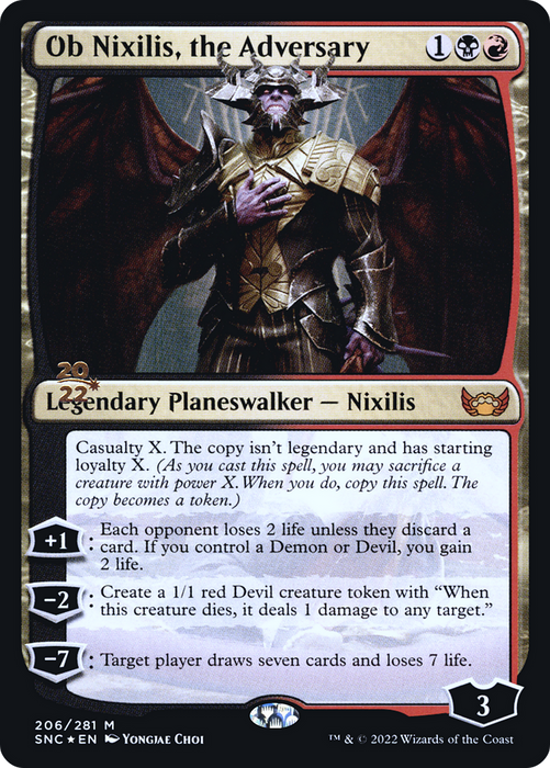 Ob Nixilis, the Adversary (PRE-206S) - mythic - Foil