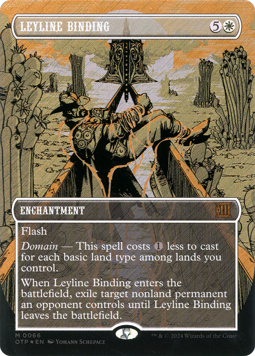 Leyline Binding (OTP-066) - mythic: (Extended Art) (Borderless) - Foil