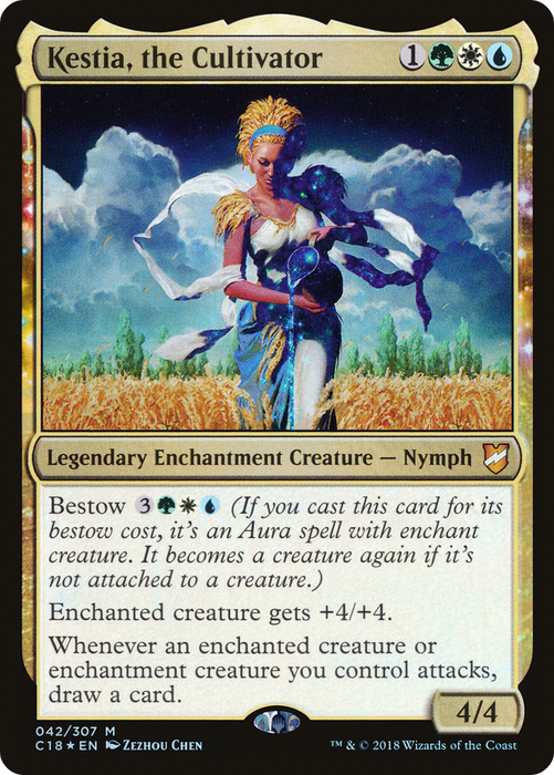 Kestia, the Cultivator (C18-042) - mythic: (enchantment) - Foil