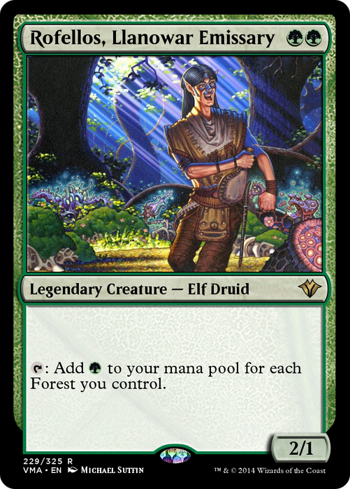 Rofellos, Llanowar Emissary (VMA-229) - rare - Foil