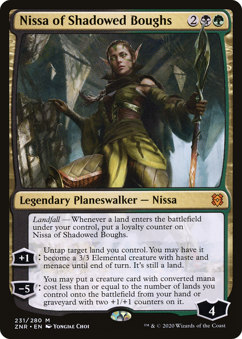 Nissa of Shadowed Boughs (ZNR-231) - mythic - Foil