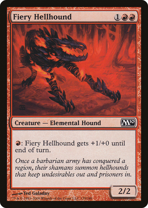 Fiery Hellhound (M10-135) - common - Foil