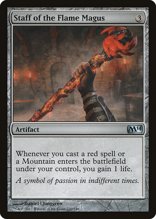 Staff of the Flame Magus (M14-220) - uncommon