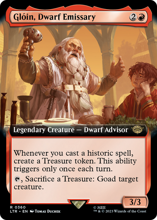 Glóin, Dwarf Emissary (LTR-360) - rare: (Extended Art)