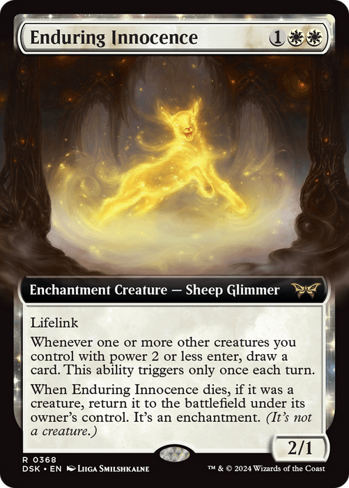 Enduring Innocence (DSK-368) - rare: (Extended Art, enchantment) - Foil