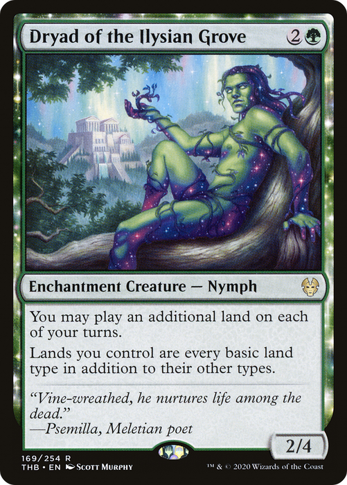 Dryad of the Ilysian Grove (THB-169) - rare: (enchantment) - Foil