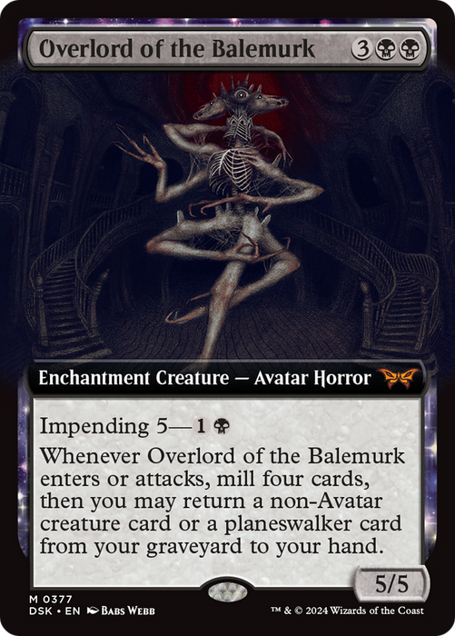 Overlord of the Balemurk (DSK-377) - mythic: (Extended Art, enchantment) - Foil