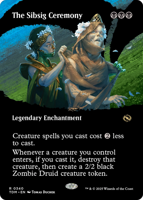 The Sibsig Ceremony (TDM-340) - rare: (Showcase, enchantment) (Borderless) - Foil
