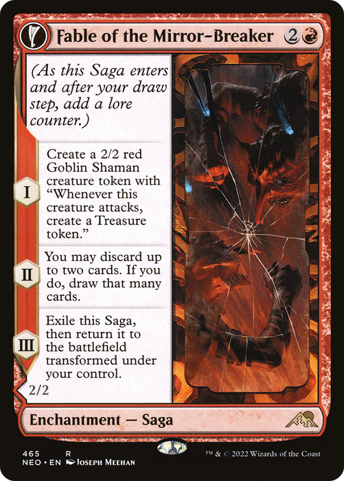 Fable of the Mirror-Breaker // Reflection of Kiki-Jiki (NEO-465) - rare: (Extended Art, fandfc, enchantment) - Foil