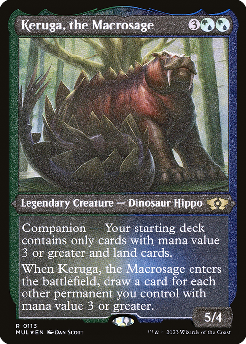 Keruga, the Macrosage (MUL-113) - rare: (companion) - Etched Foil