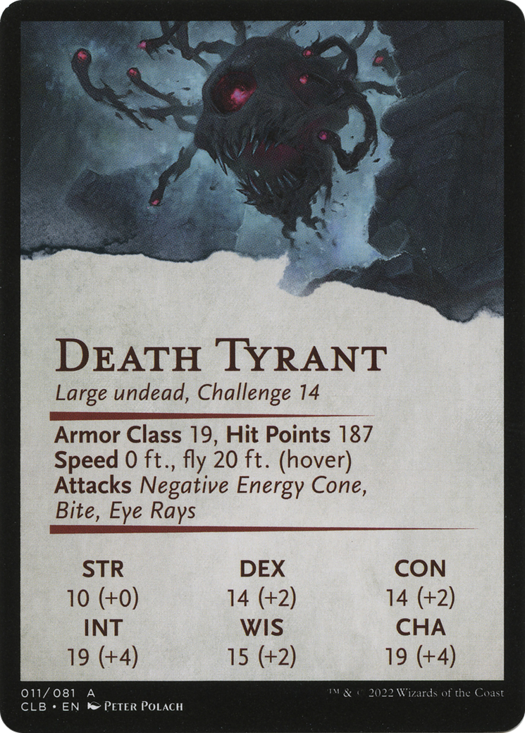 Ghastly Death Tyrant // Ghastly Death Tyrant (ACLB-011) - common (Borderless) - Foil