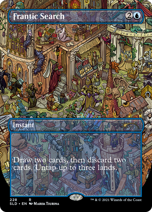 Frantic Search (SLD-228) - rare (Borderless) - Foil
