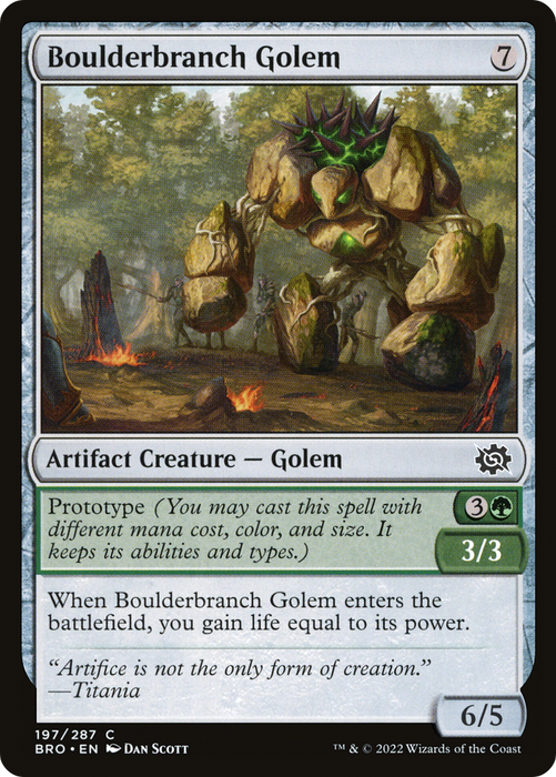 Boulderbranch Golem (BRO-197) - common - Foil