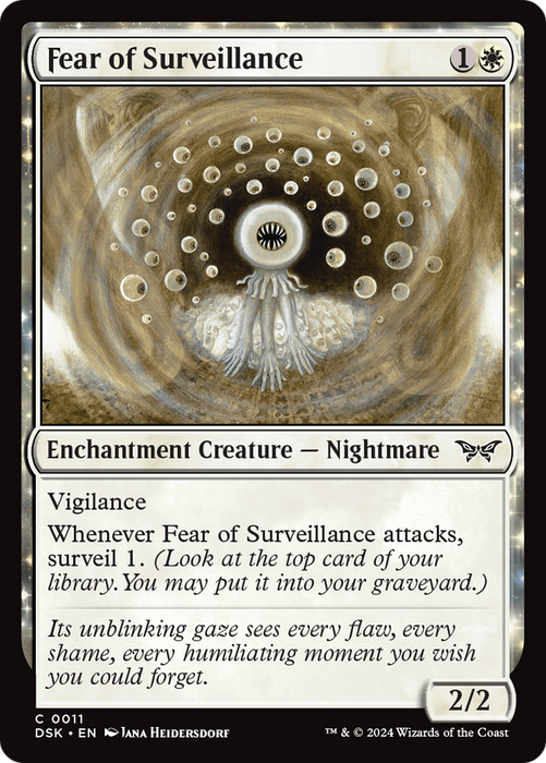Fear of Surveillance (DSK-011) - common: (enchantment) - Foil