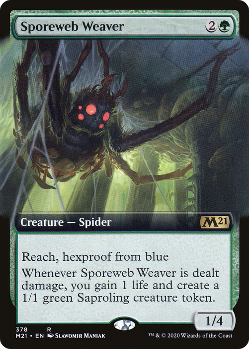 Sporeweb Weaver (M21-378) - rare: (Extended Art) - Foil