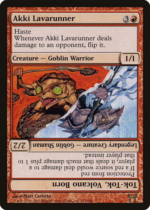Akki Lavarunner // Tok-Tok, Volcano Born (CHK-153) - rare - Foil