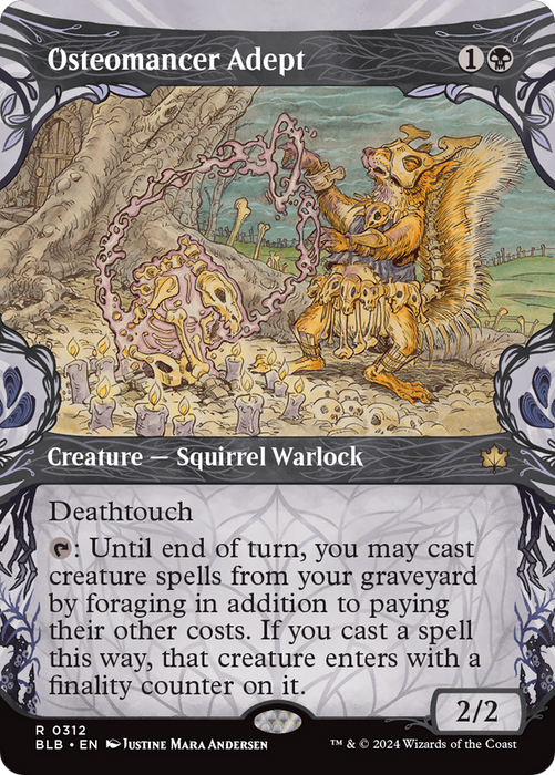 Osteomancer Adept (BLB-312) - rare: (Showcase) (Borderless) - Foil