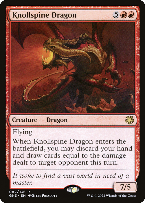 Knollspine Dragon (GN3-082) - rare