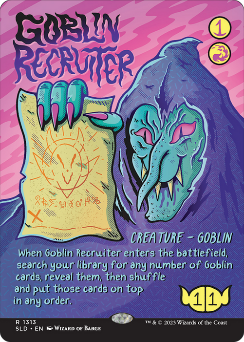 Goblin Recruiter (SLD-1313) - rare (Borderless)