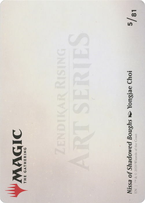 Nissa of Shadowed Boughs // Nissa of Shadowed Boughs (AZNR-005) - common (Borderless) - Foil