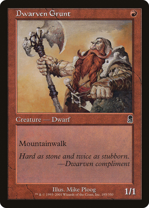 Dwarven Grunt (ODY-185) - common - Foil