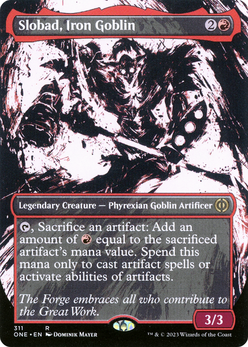 Slobad, Iron Goblin (ONE-311) - rare: (Showcase) (Borderless) - Foil