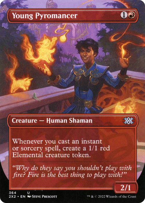 Young Pyromancer (2X2-364) - uncommon (Borderless) - Foil