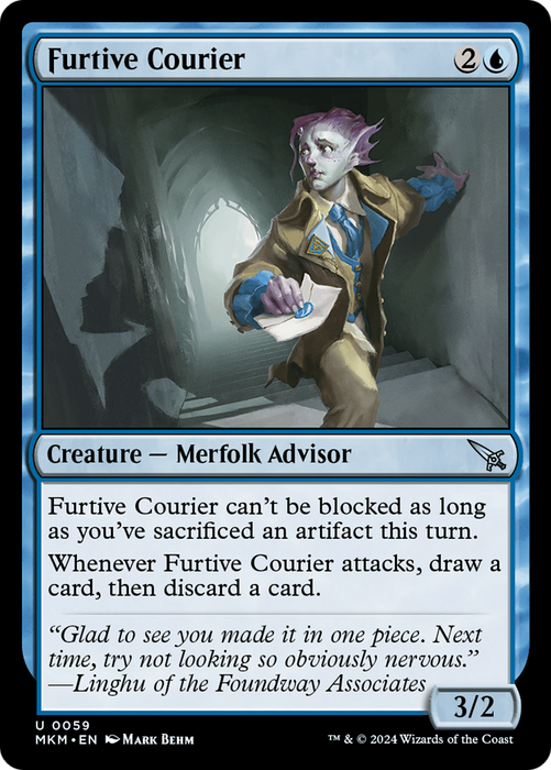 Furtive Courier (MKM-059) - uncommon - Foil