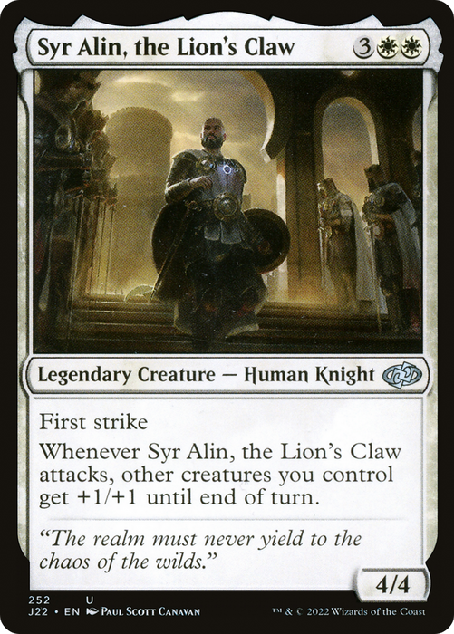 Syr Alin, the Lion's Claw (J22-252) - uncommon
