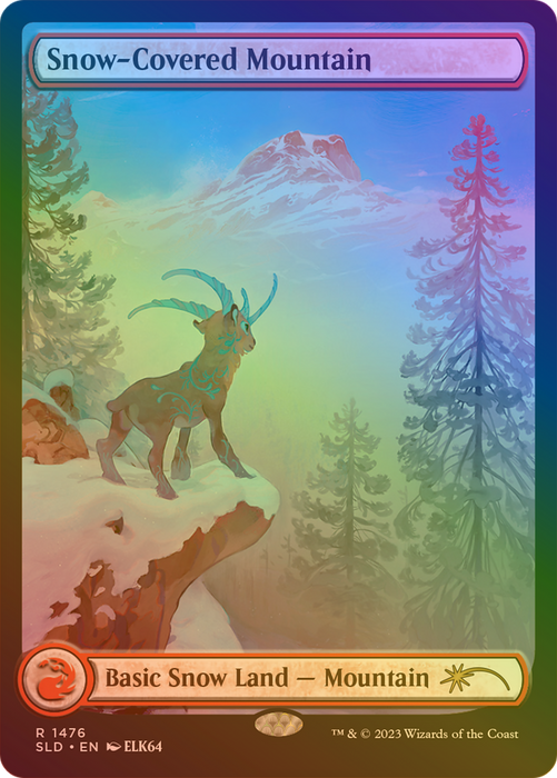 Snow-Covered Mountain (SLD-1476★) - rare: (Full Art) - Foil