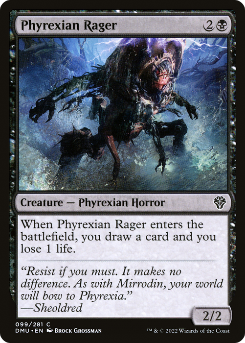 Phyrexian Rager (DMU-099) - common - Foil
